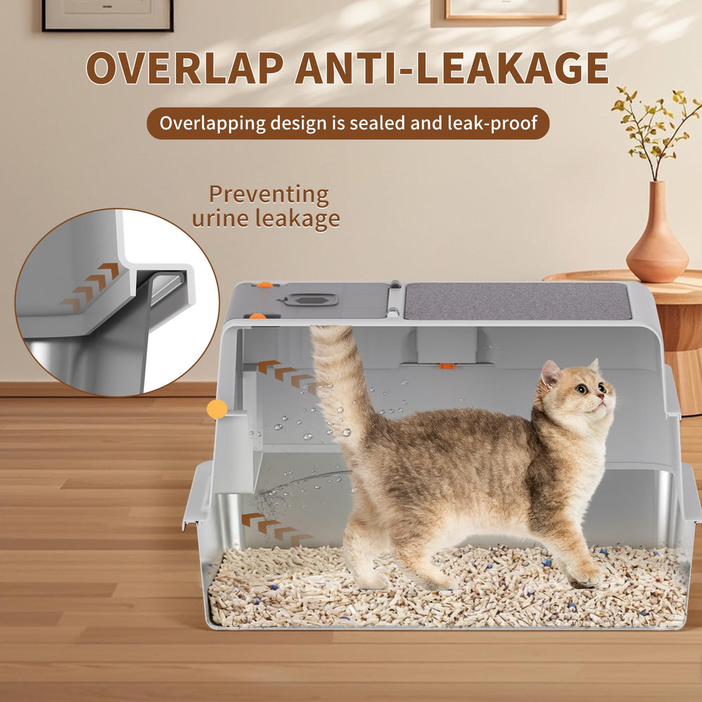 BlissBlaze litière inox – ouverture profonde pour grand chat