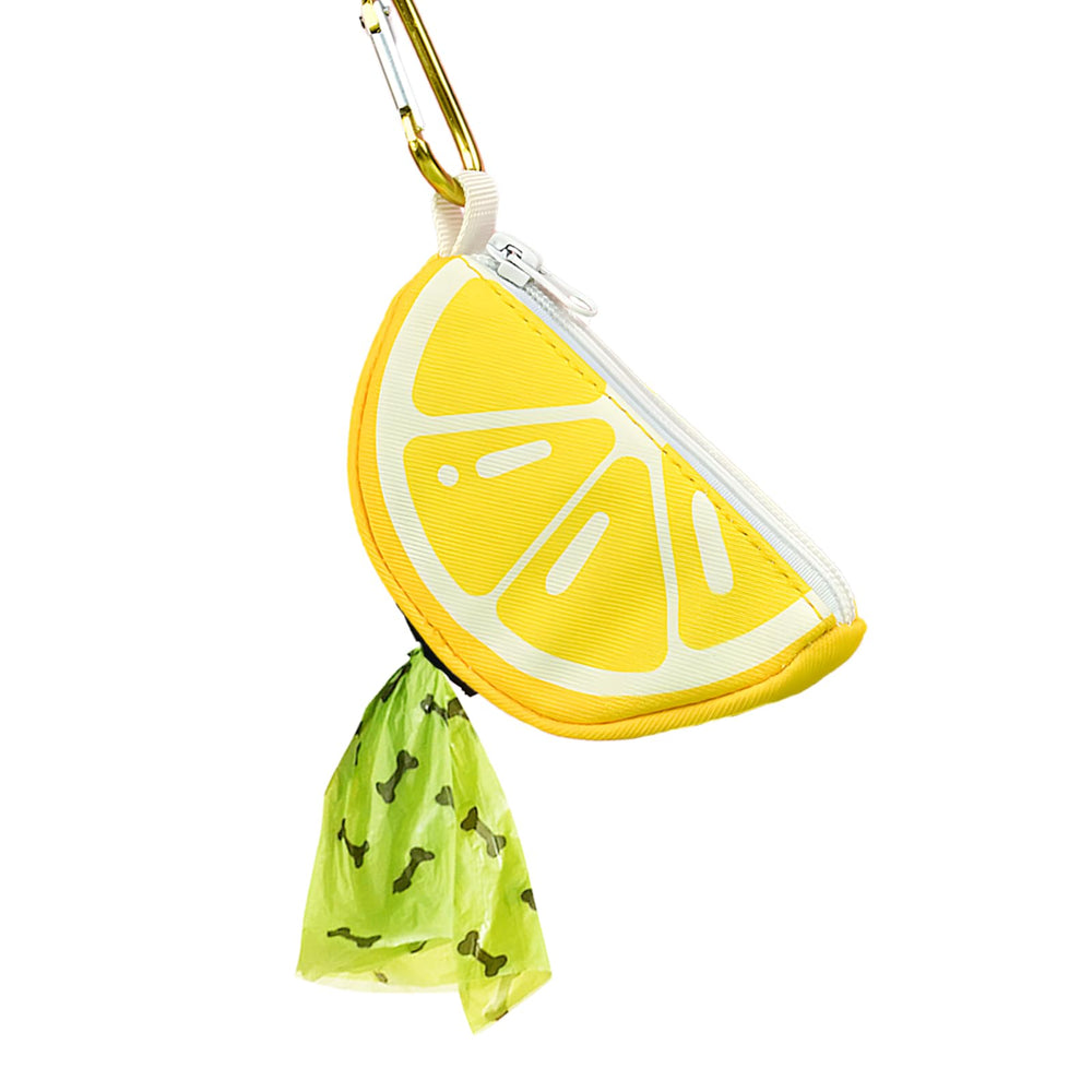 BlissBud porte-sacs crottes citron design, pratique et élégant pour les sorties quotidiennes.