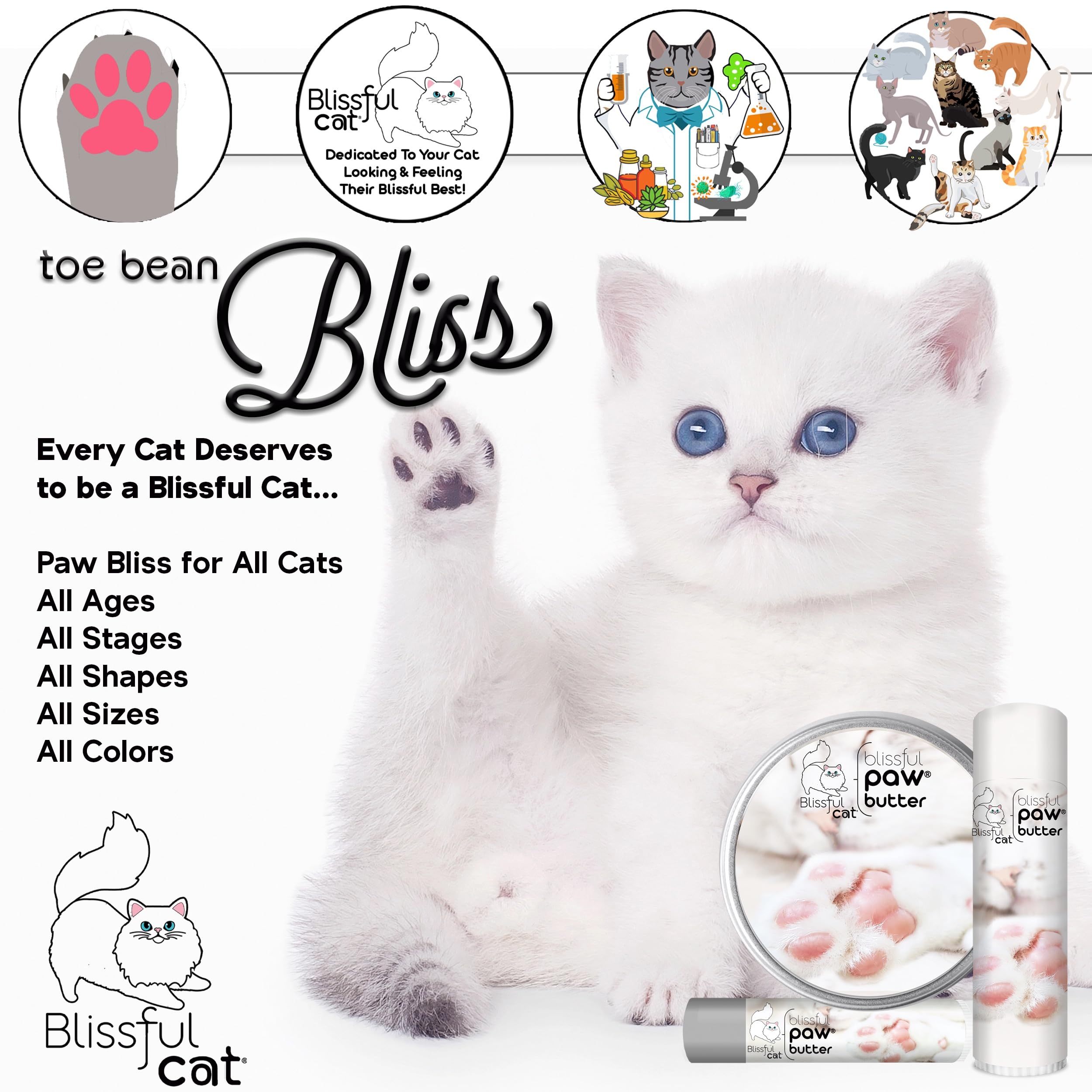 The Blissful Cat Paw Butter - texture crème pour pattes sèches.