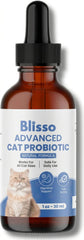 Blisso Pet Probiotiques Chat – gouttes digestives dans un flacon, soutien digestif quotidien.