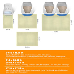 Blissstorm Tapis Litière XXL – base imperméable, protège les sols contre les fuites.