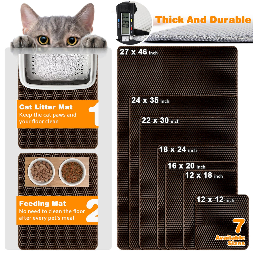 BlissStorm Tapis Litière base imperméable : protège sols et moquettes des éclaboussures.