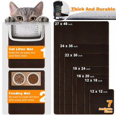 BlissStorm Tapis Litière base imperméable : protège sols et moquettes des éclaboussures.
