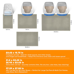 Blissstorm tapis-litière extra-large base imperméable: protège le sol.