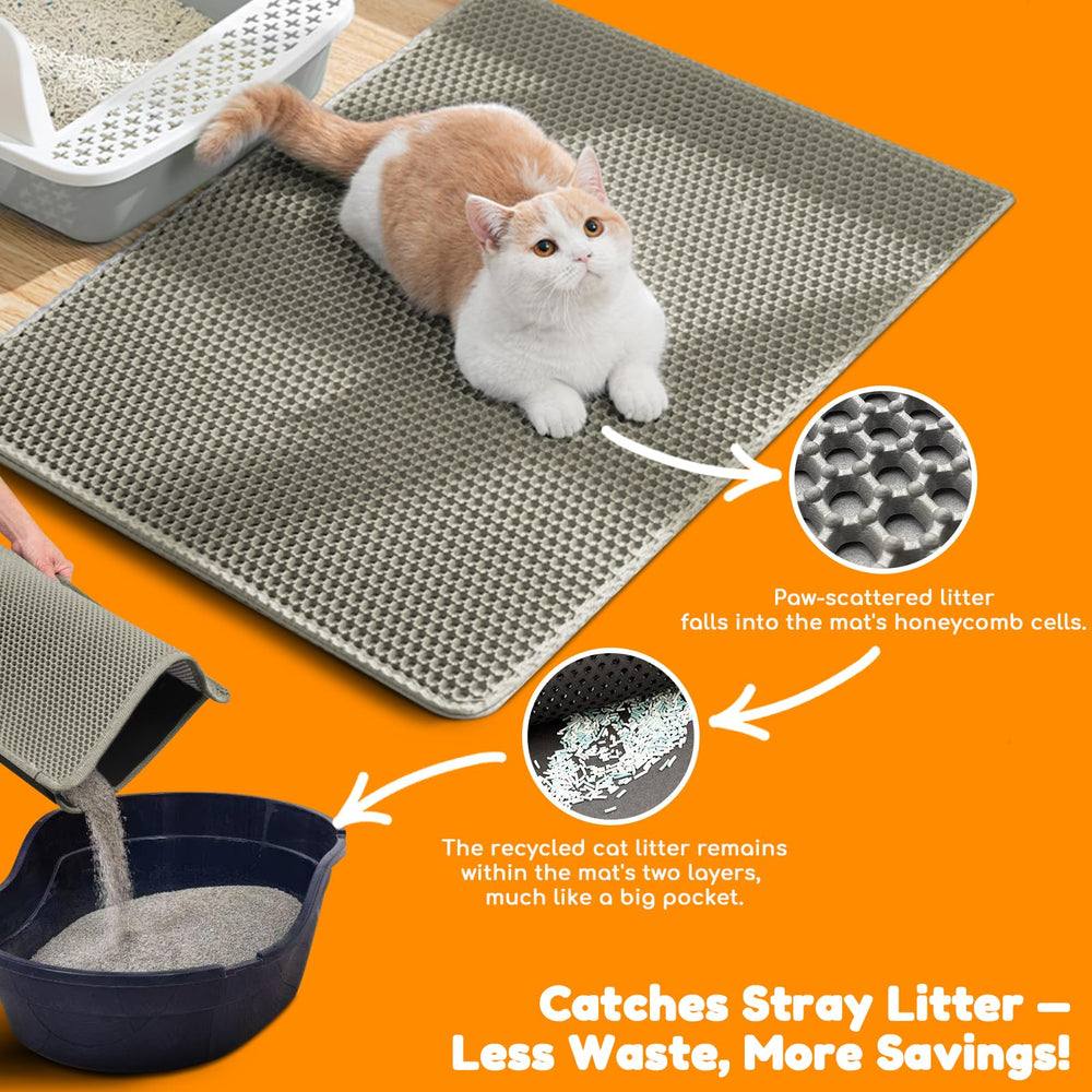 Blissstorm tapis-litière extra-large polyvalent: utile pour repas et dégâts.