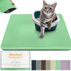 Blissstorm Tapis litière extralarge 47x27, imperméable pour protéger les sols.