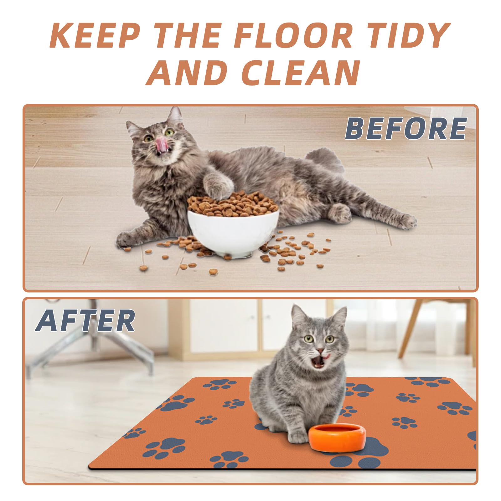 Tapis Blkjsgly anti-taches qui reste propre après les repas.