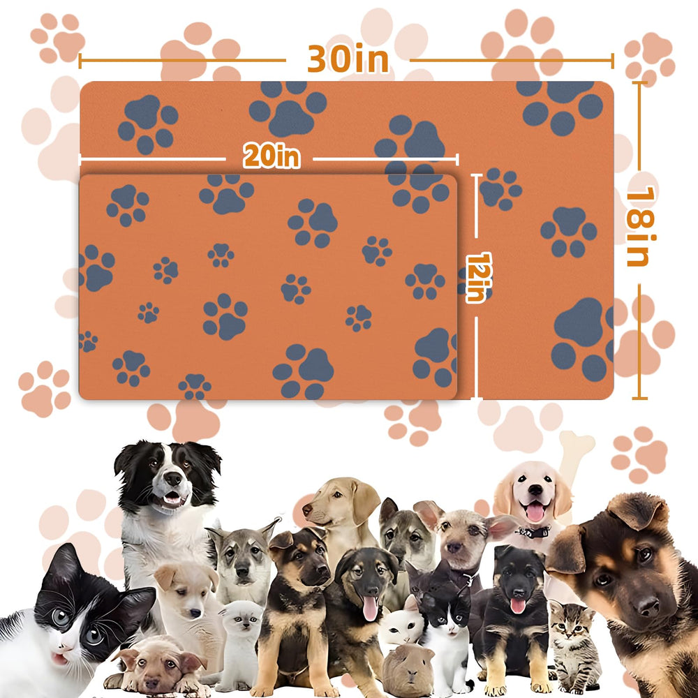 Tapis Blkjsgly motif empreintes, style ludique et pratique.