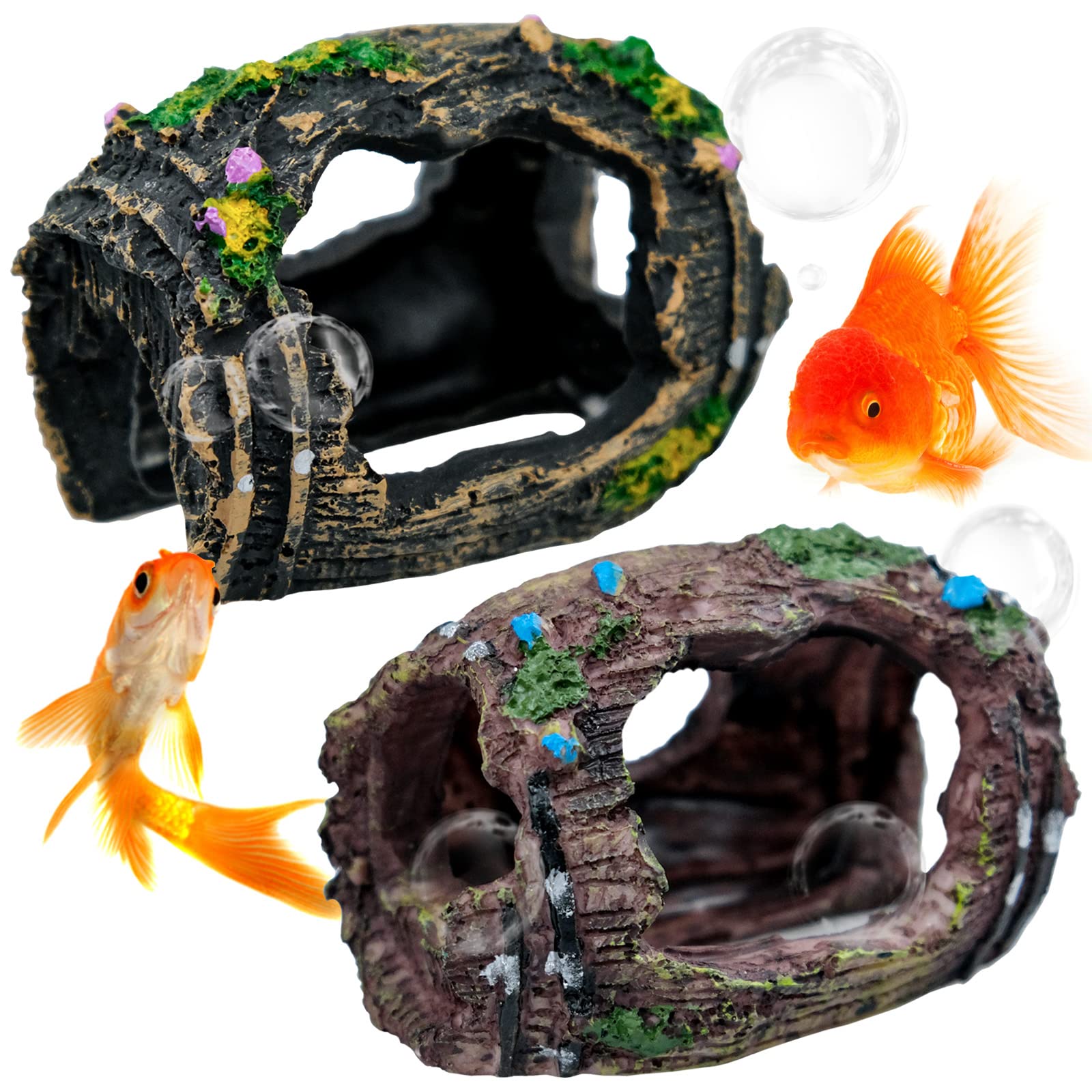 Baril brisé BLLREMIPSUR, cachette naturelle pour petits poissons.