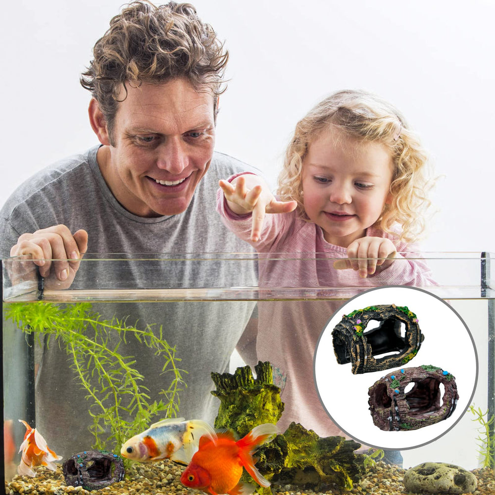 Baril brisé BLLREMIPSUR, décor polyvalent pour terrarium et aquarium.