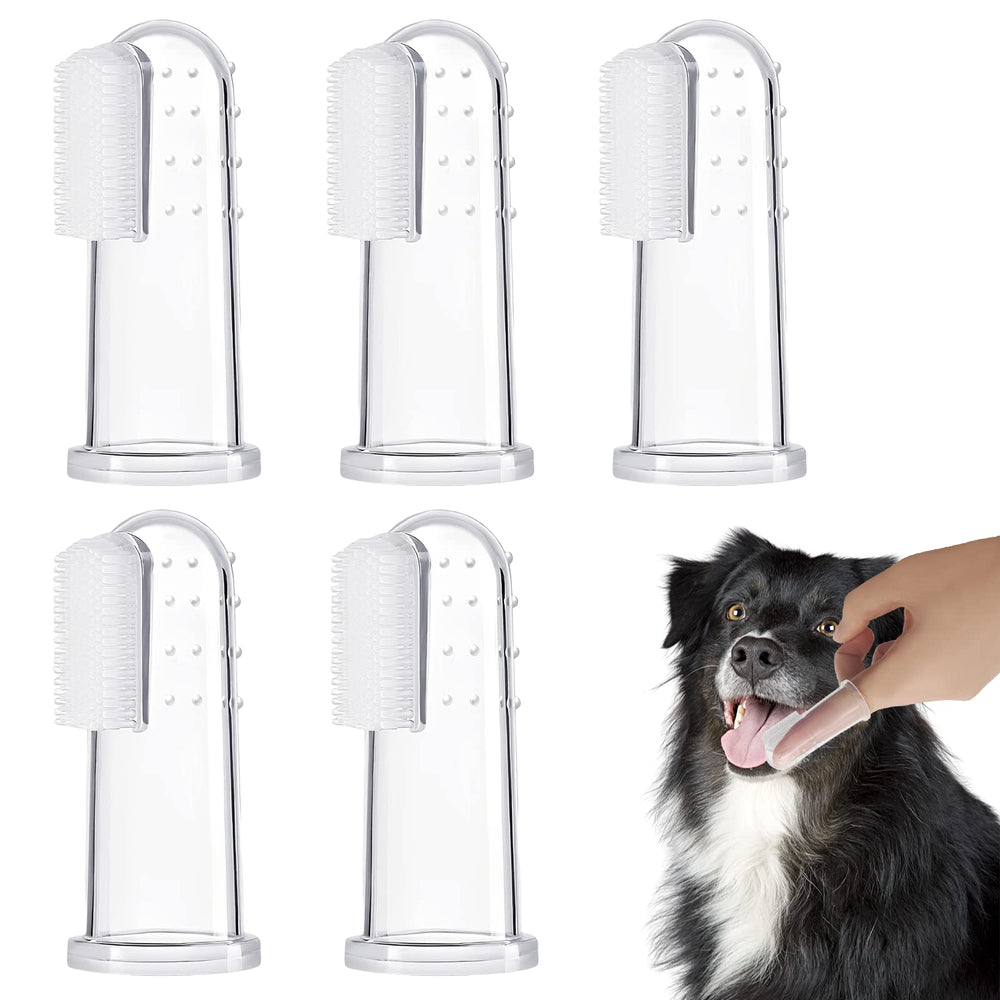 BLMHTWO brosse-dent-doigt pour chiens et chats, nettoyage précis