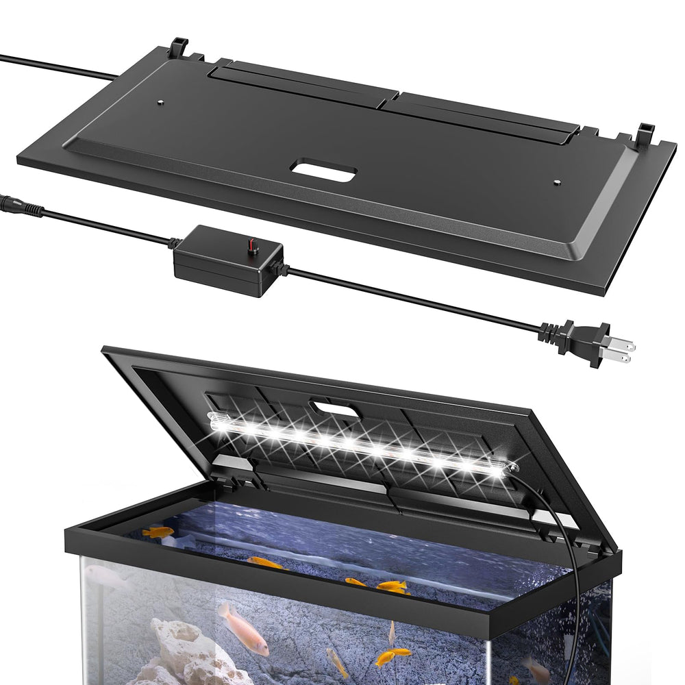 Capot LED Blosail pour aquarium 24 pouces, protection et éclairage sécurisant