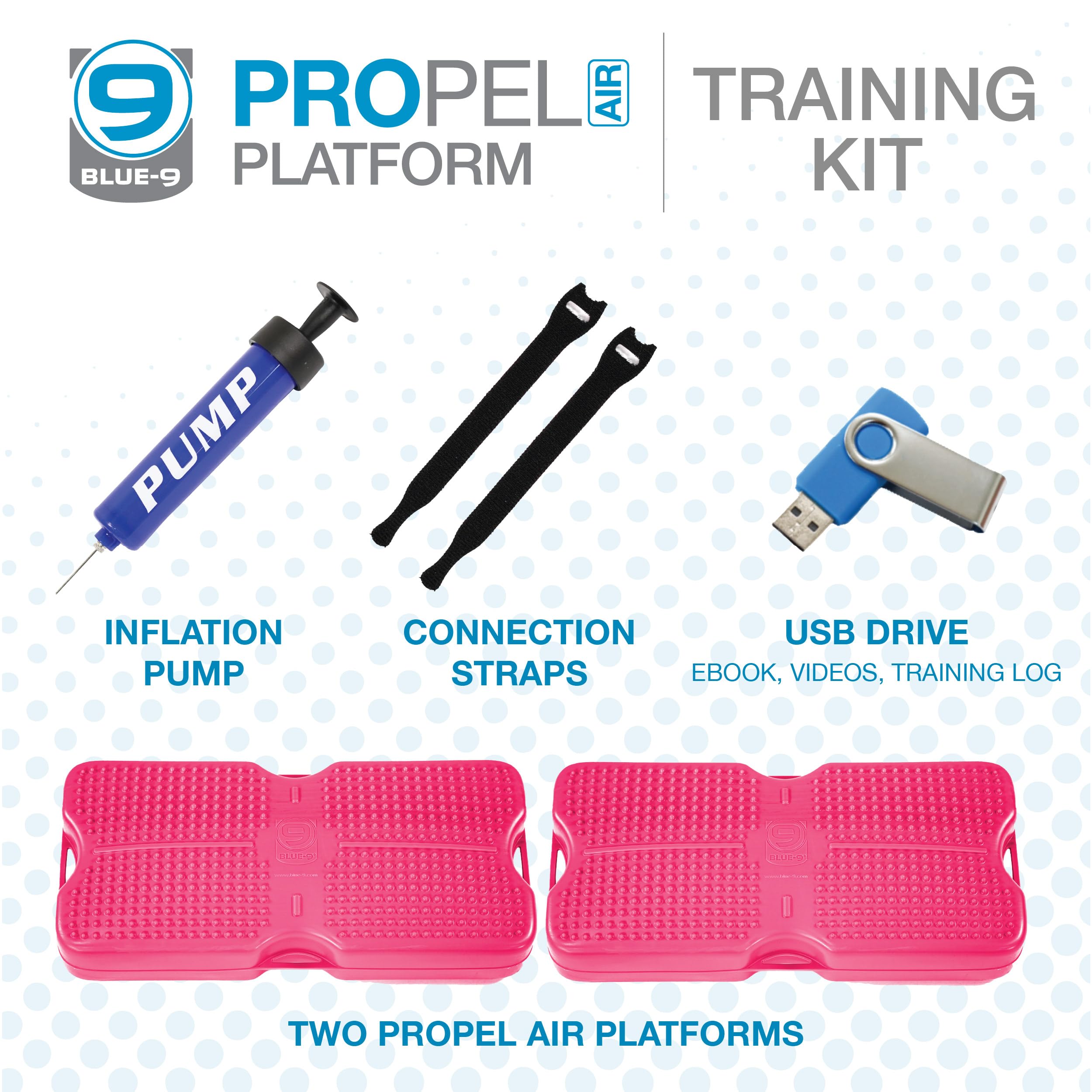 Blue-9 Propel Air : plateforme à profil bas pour pattes sensibles et petites tailles.