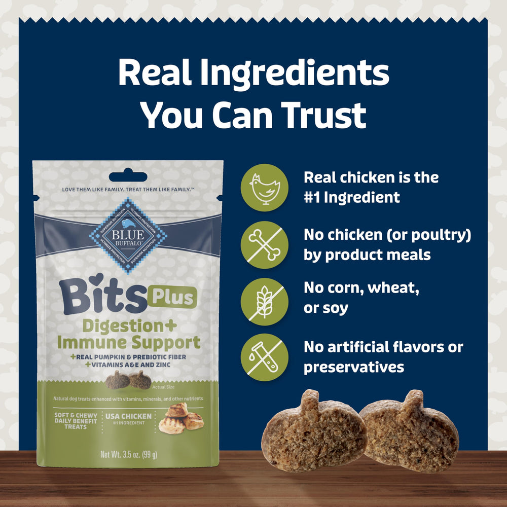 Blue Buffalo BLUE Bits Plus – texture douce et moelleuse.