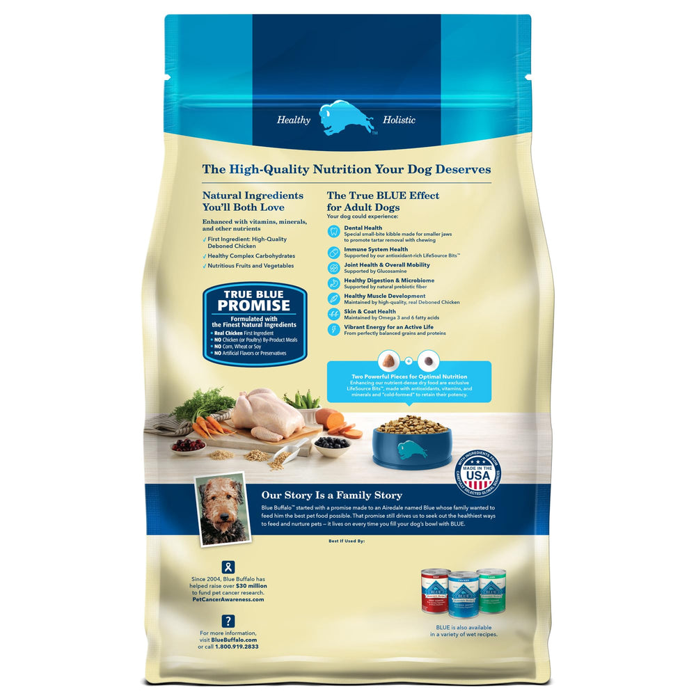 Blue Buffalo Life Protection Petites bouchées: nutrition équilibrée pour chien adulte avec poulet réel.