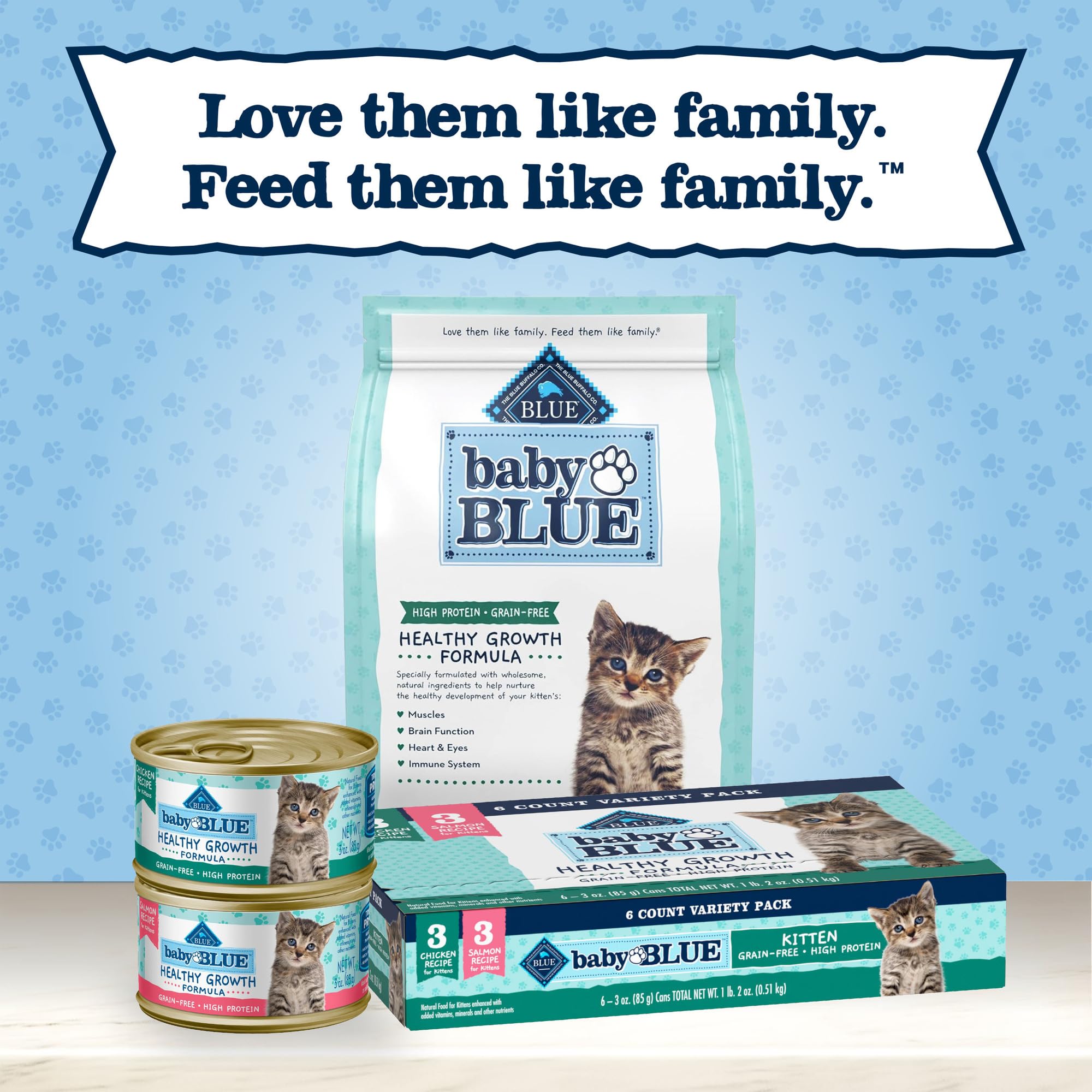 Blue Buffalo Baby BLUE pack six boîtes 3 oz, pratique et varié