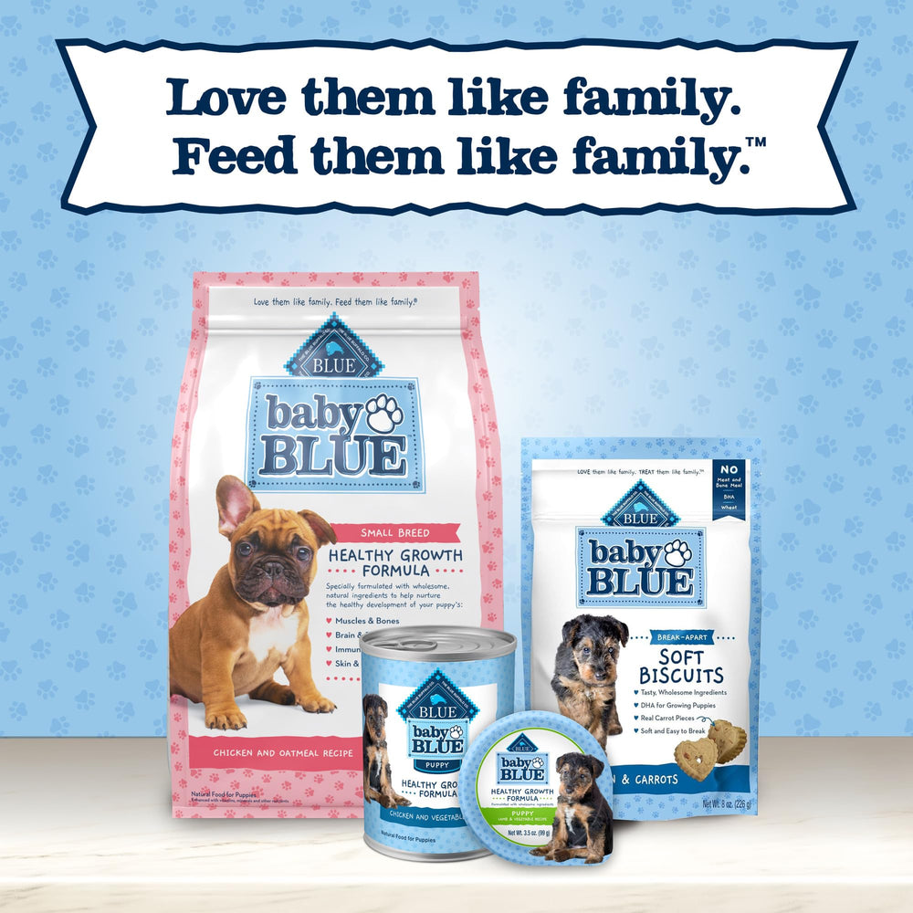 Blue Buffalo Baby BLUE biscuits mous, idéal pour récompenser à la maison ou en extérieur.