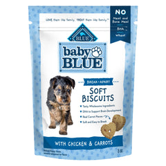 Blue Buffalo Baby BLUE biscuits mous chiot-poulet-carottes, récompense savoureuse pour l’entraînement.