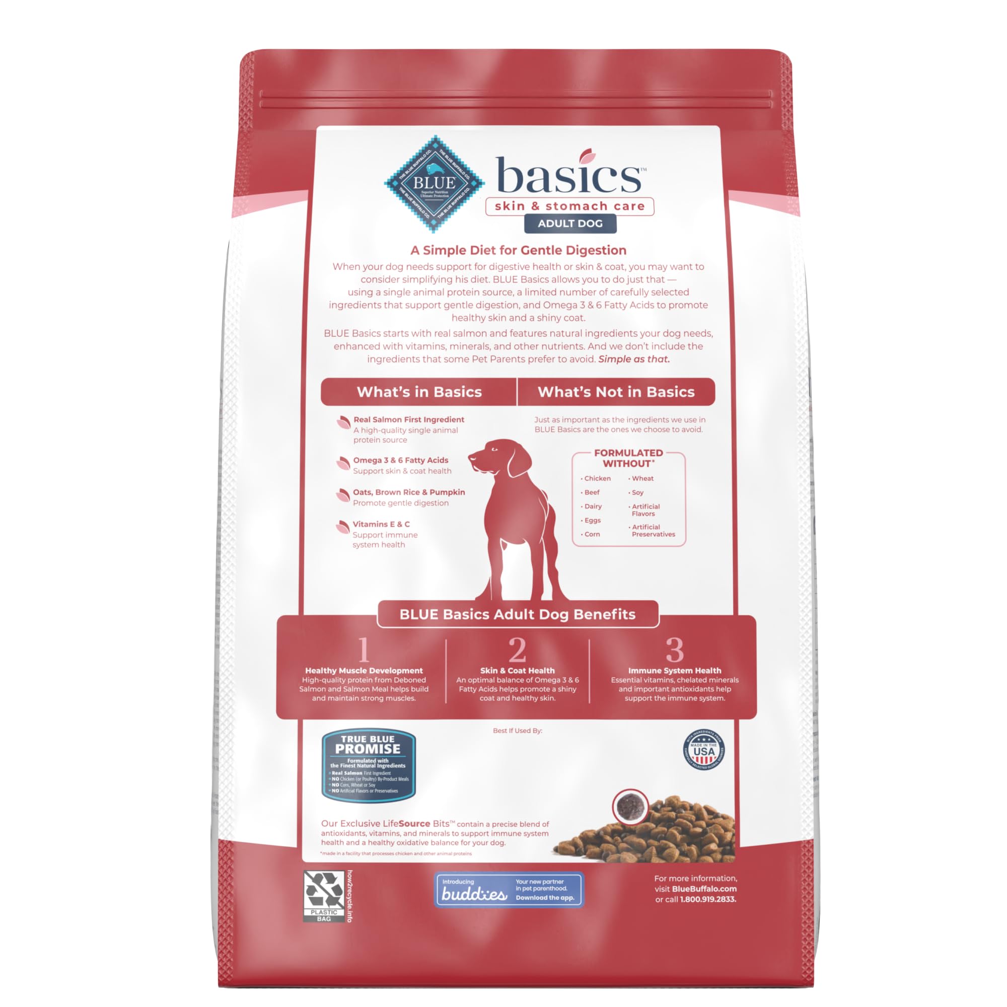 Blue Buffalo Basics aide à la digestion avec formulation adulte équilibrée