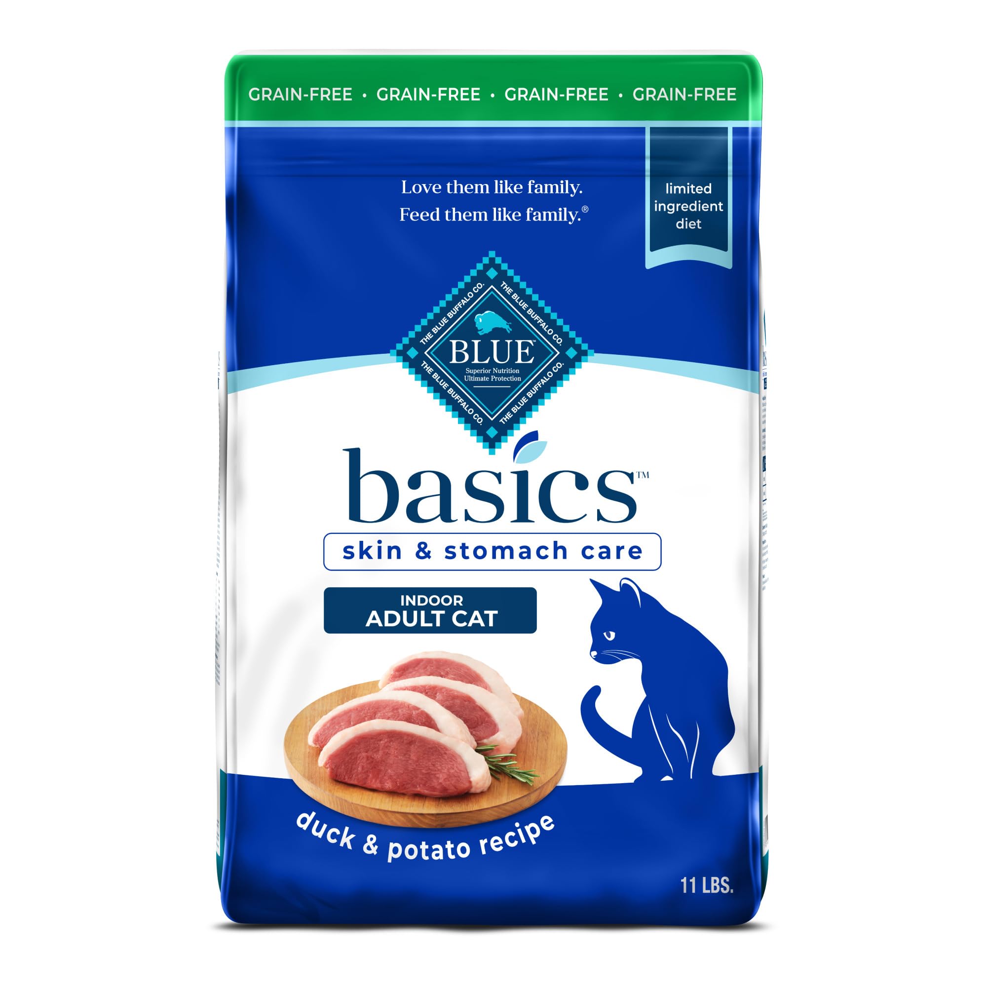 Blue Buffalo Basics – canard premier ingrédient protéiné pour chat