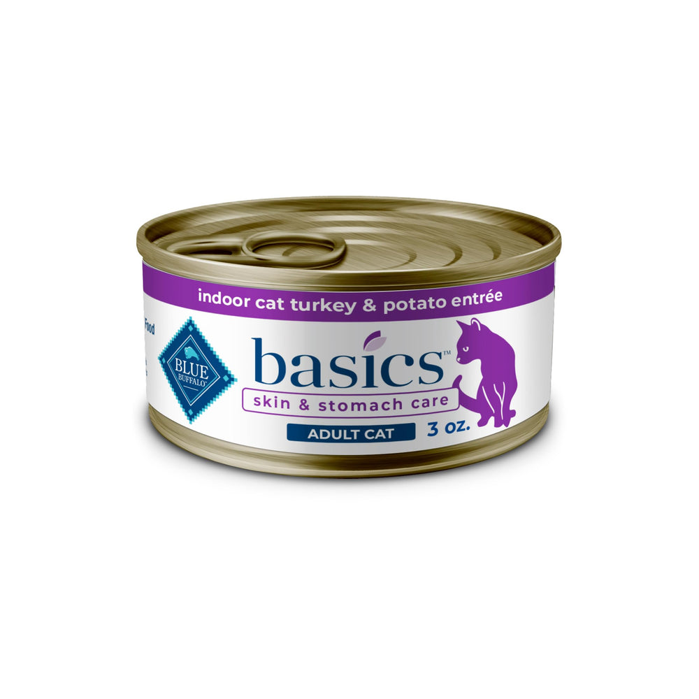 Blue Buffalo Basics chat premier ingredient dinde, soutien digestif naturel.