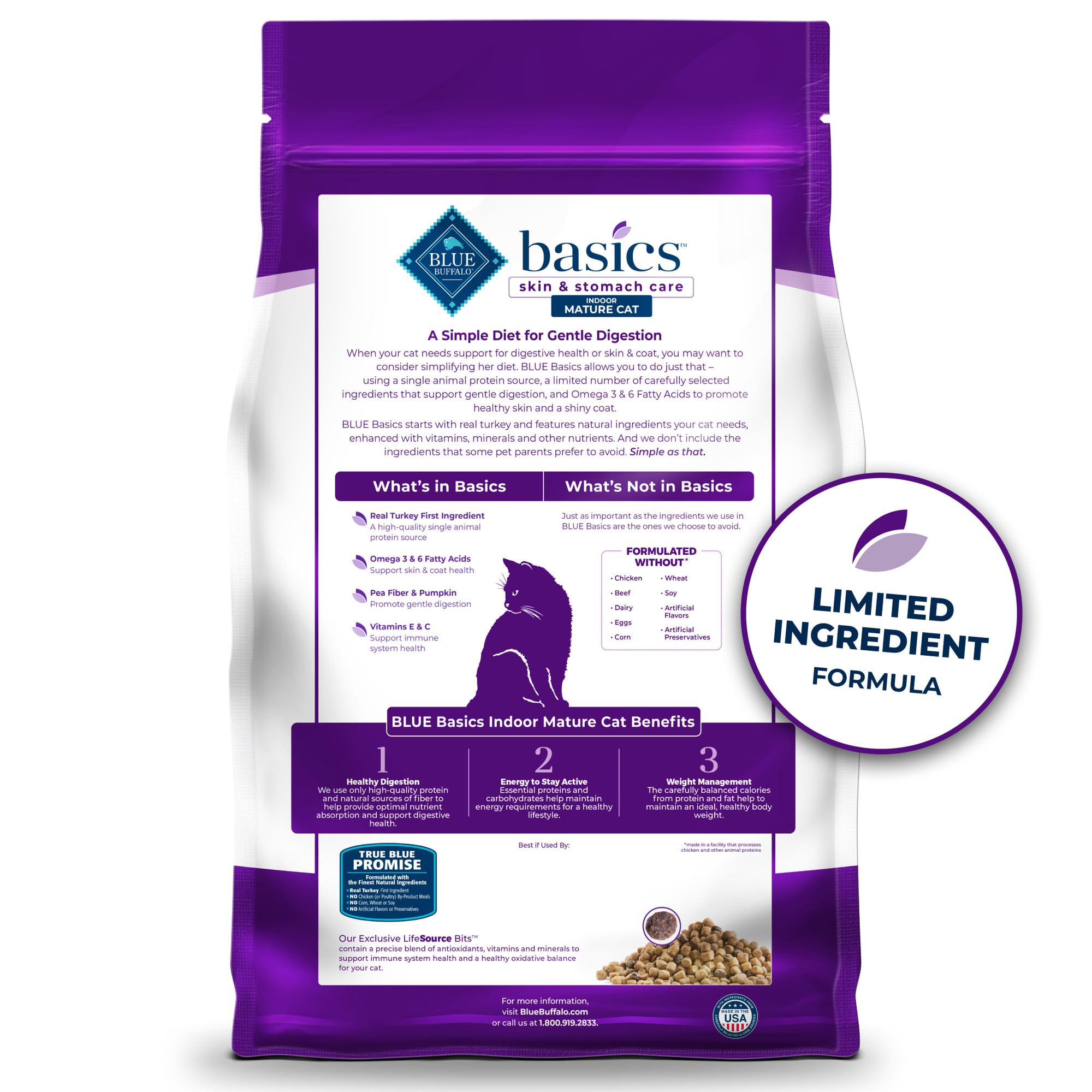 Blue Buffalo Basics dinde-patate ingrédients simples pour digestion douce
