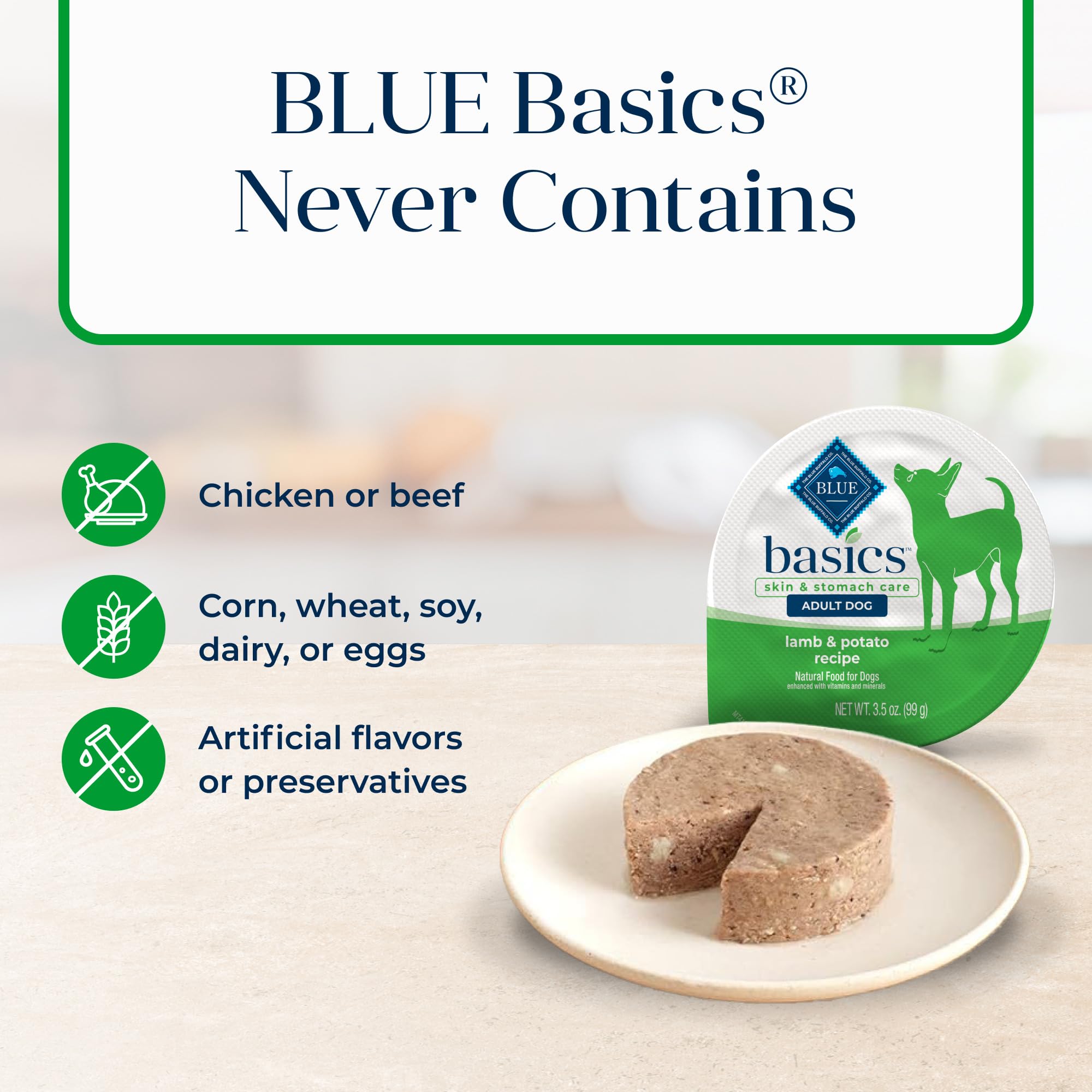 Blue Buffalo Basics, énergie soutenue par davantage de protéines et glucides.