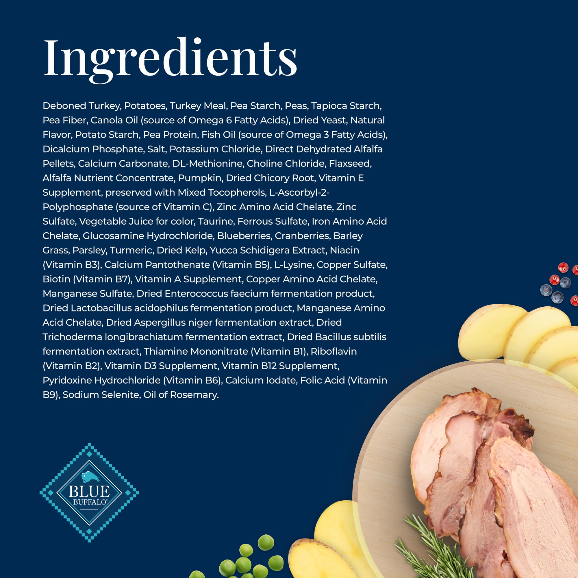 Ingre9dients naturels sans poulet ni produits secondaires.