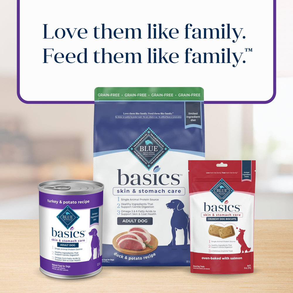 Blue Buffalo Basics ingrédients naturels pour une nutrition équilibrée.