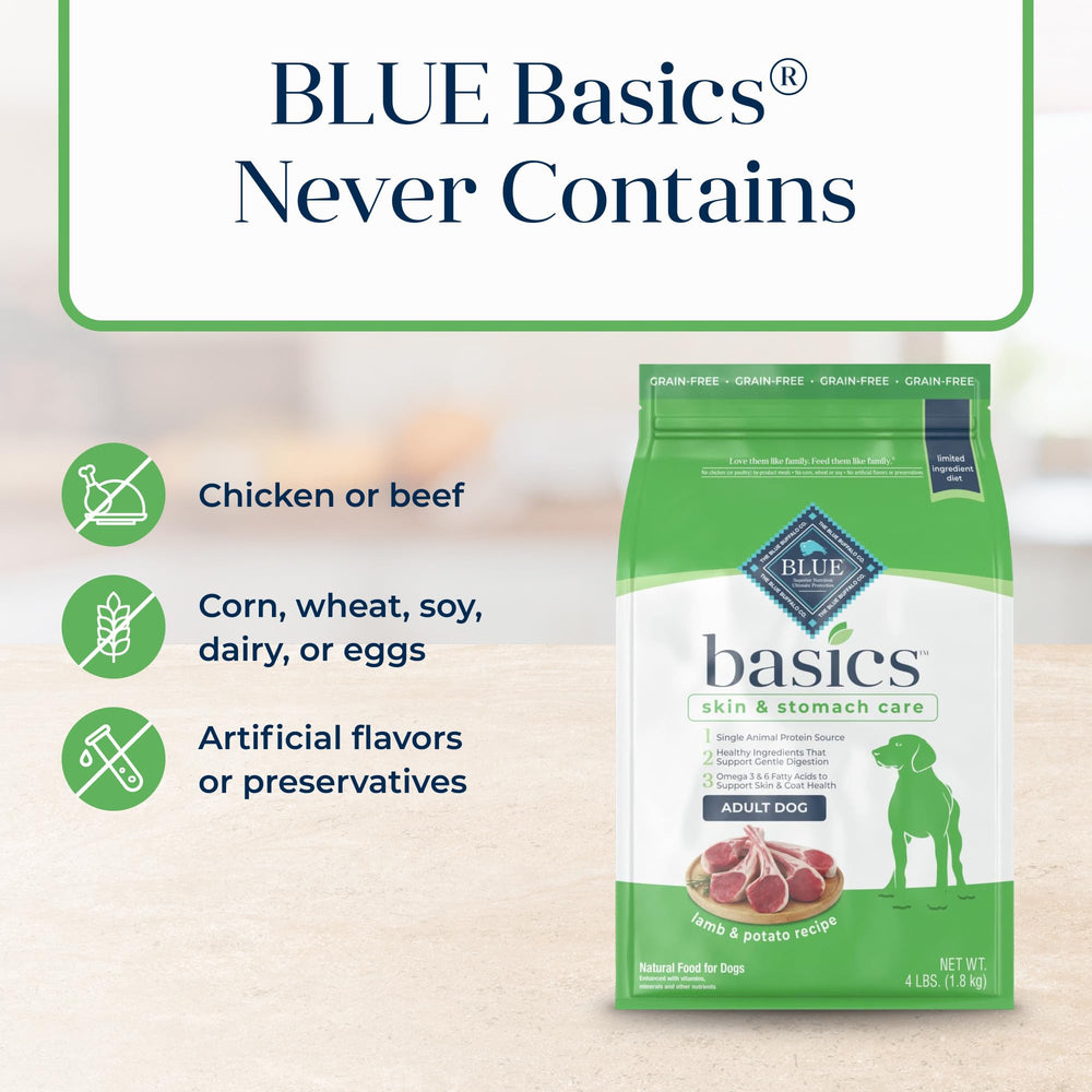 Blue Buffalo Basics pomme de terre, glucides faciles à digérer.