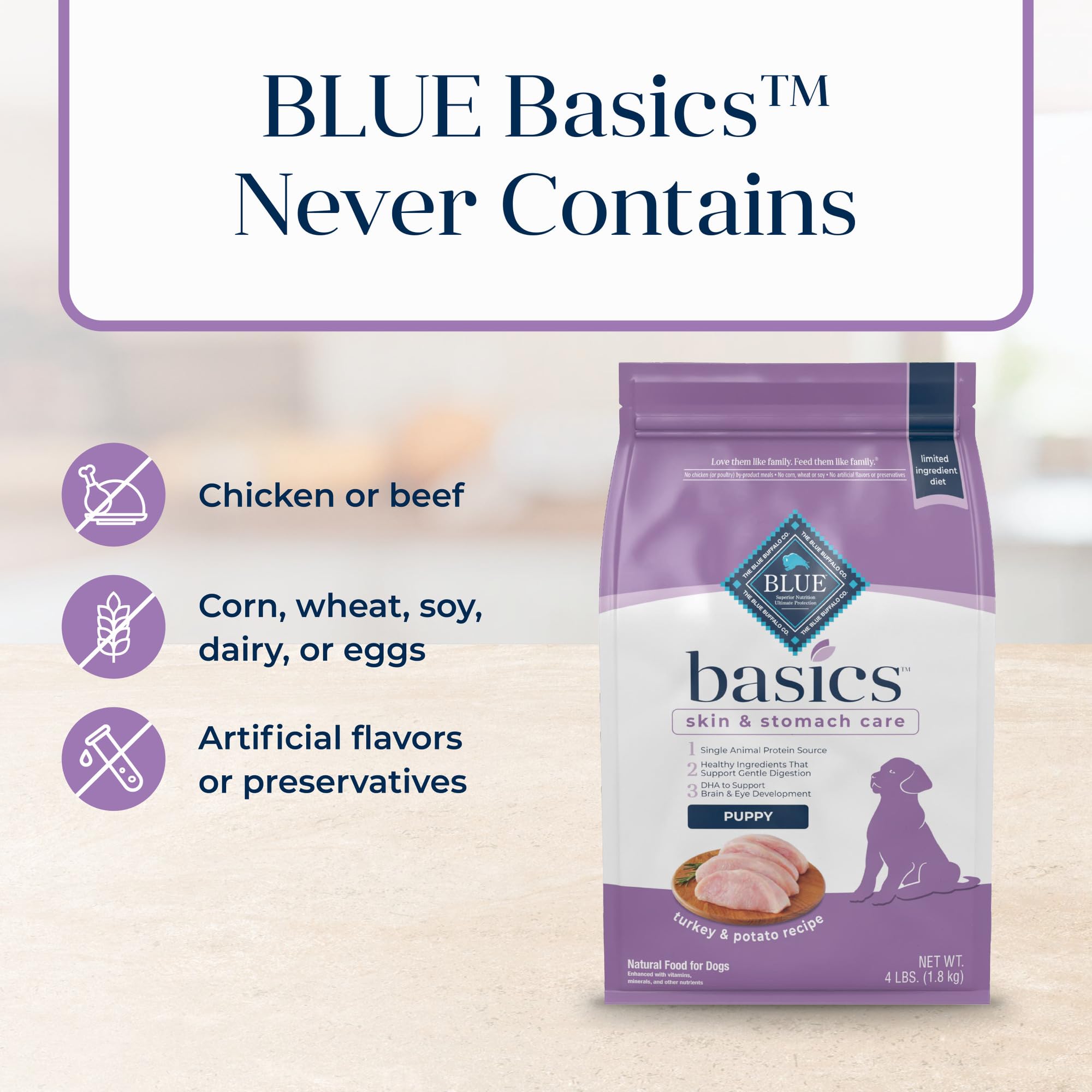 Blue Buffalo Basics Puppy LifeSource Bits immunité