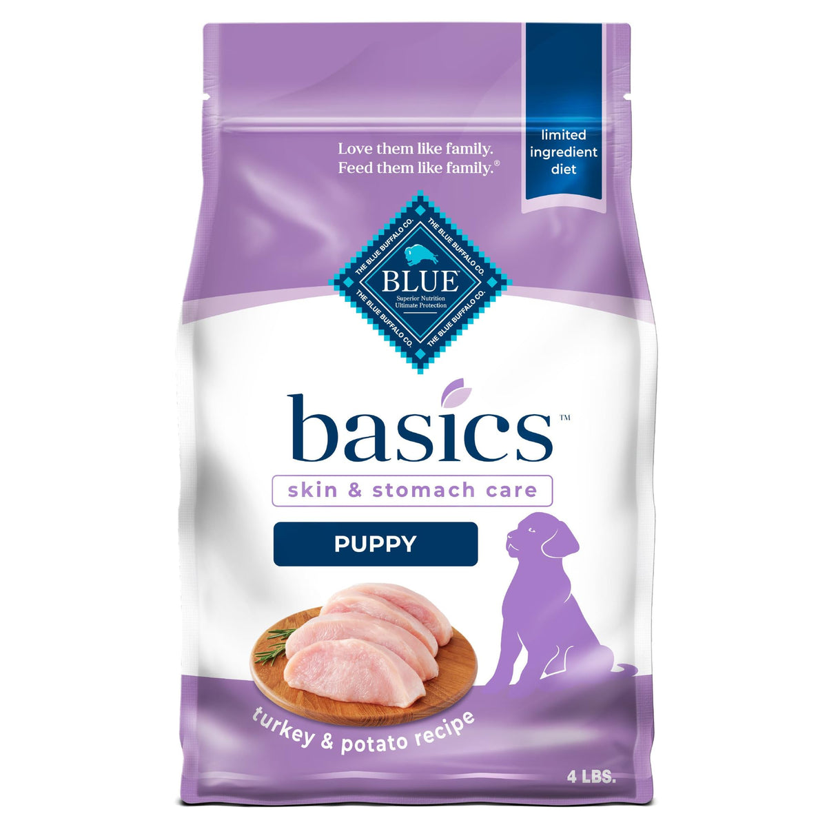 Blue Buffalo Basics Puppy sac dinde-pomme de terre, alimentation pratique