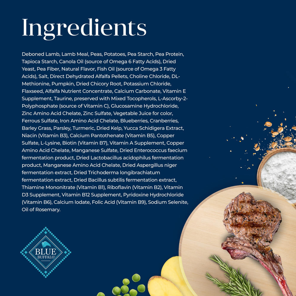 Blue Buffalo Basics sans poulet, adapté aux chiens sensibles aux protéines.