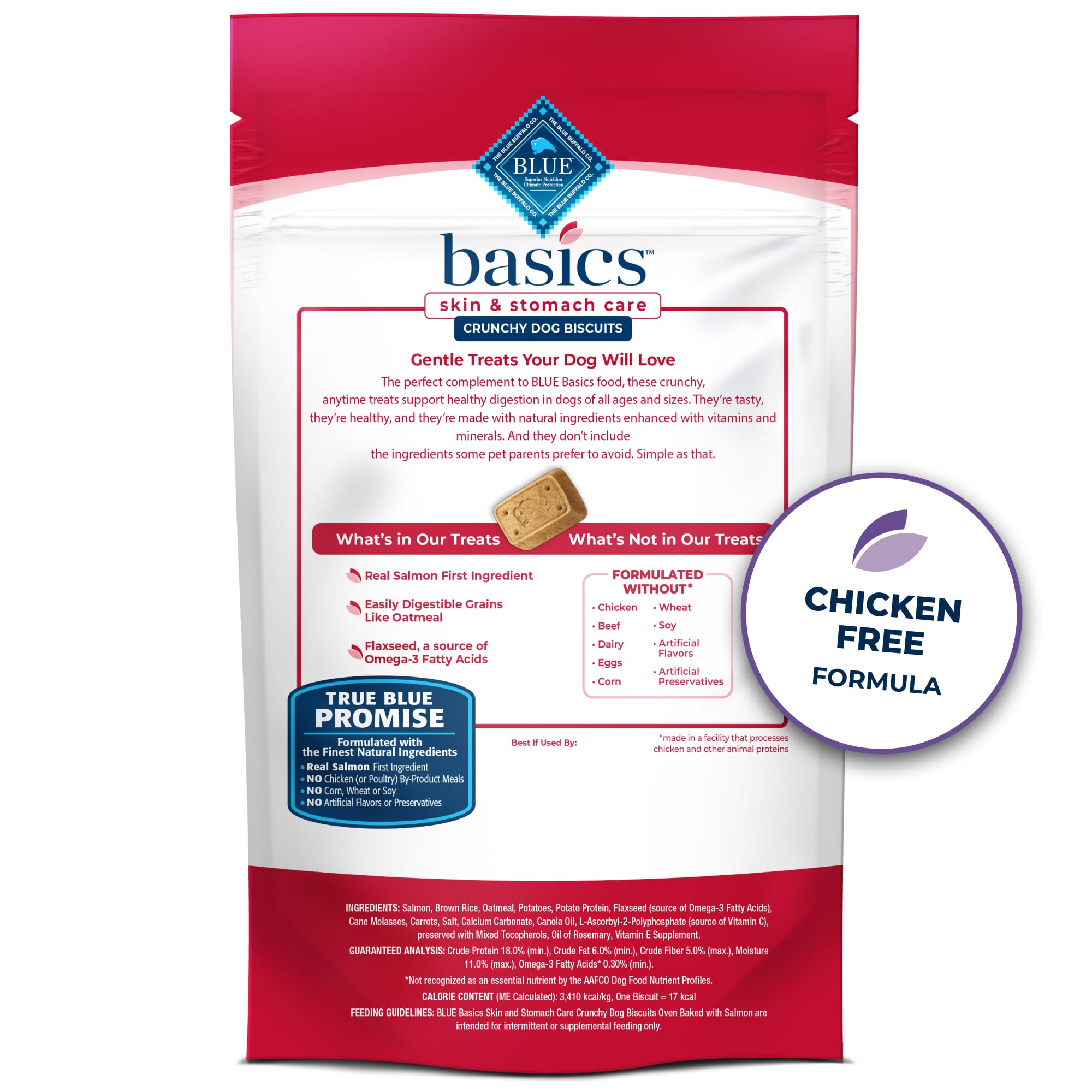 Blue Buffalo Basics avec saumon premier ingrédient, friandise simple et nutritive