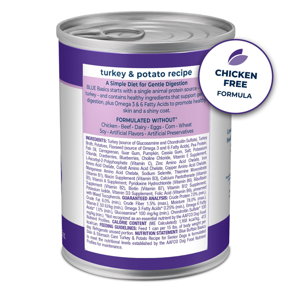 Blue Buffalo Basics Senior – formule digestion douce pour chien âgé
