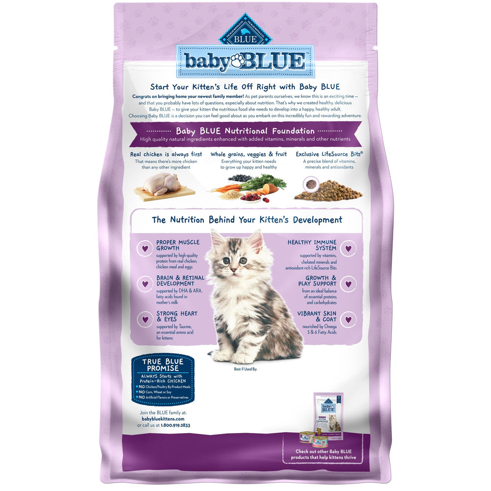Blue Buffalo Baby BLUE Chaton – haute protéine favorise la croissance musculaire