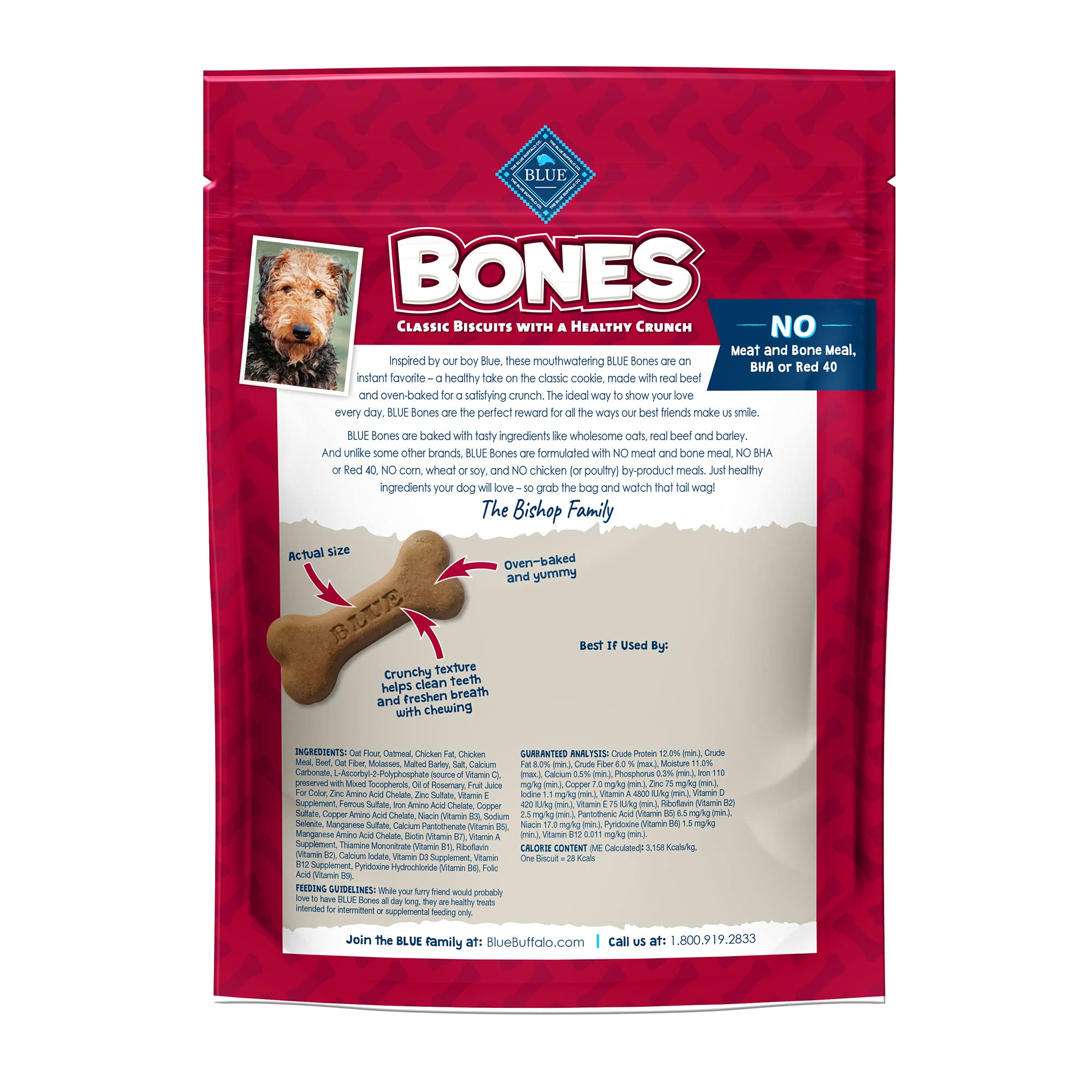 BLUE Bones boeuf réel comme friandise naturelle pour chien moyen