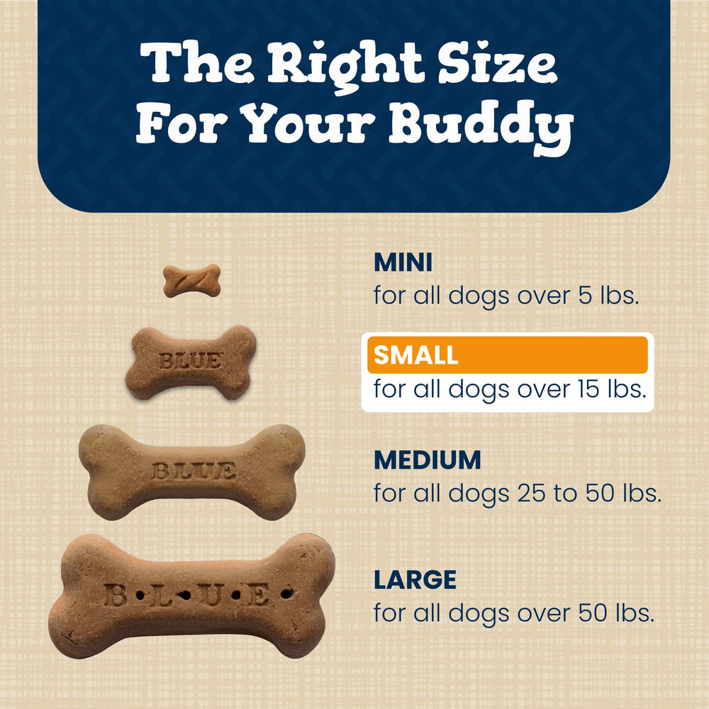 Blue Buffalo Bones format petit, idéal pour chiens de 15 lb et plus.