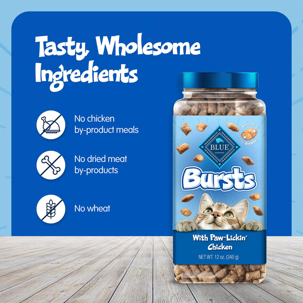 BLUE Bursts : arôme poulet appétissant qui stimule l’envie du chat.