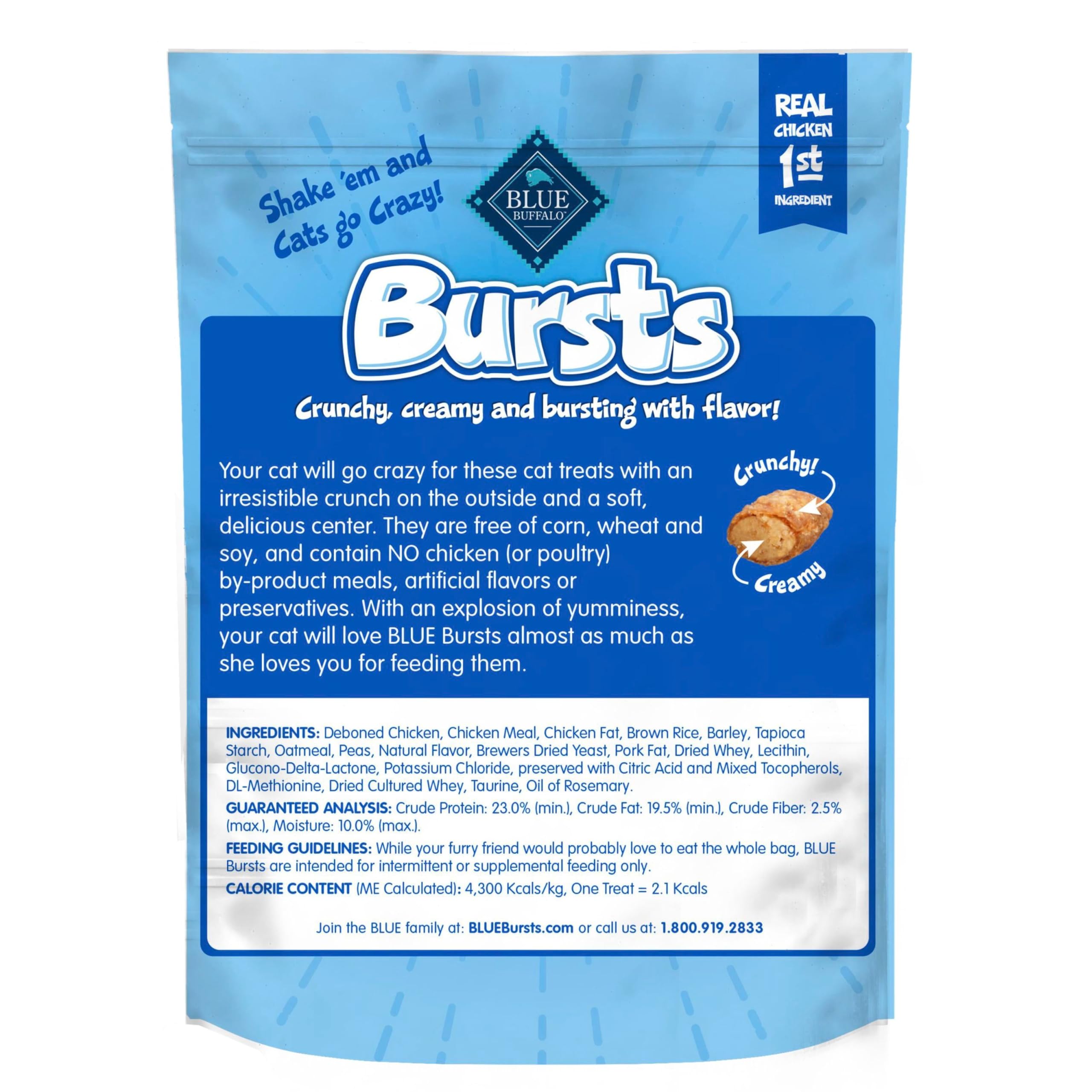 Blue Buffalo Bursts – croquant extérieur et crème intérieure pour une dégustation captivante.