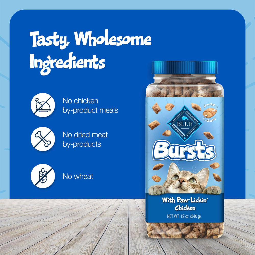 Blue Buffalo Bursts – sans maïs, blé et soja pour les préférences féline.