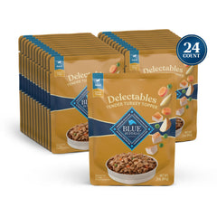 Blue Buffalo Delectables morceaux de dinde tendres, texture appétissante pour chien