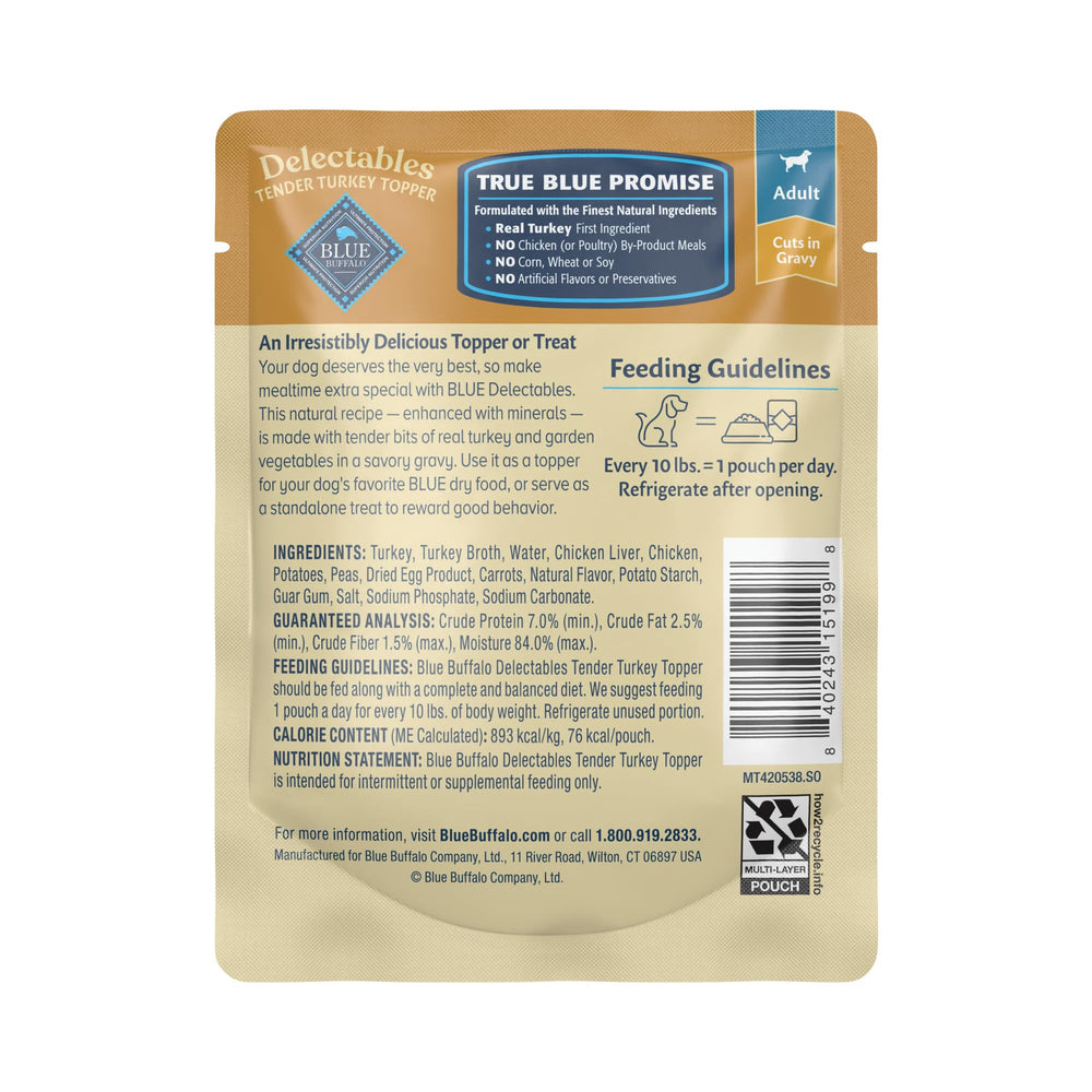 Blue Buffalo Delectables jus savoureux, sauce riche pour rehausser les repas