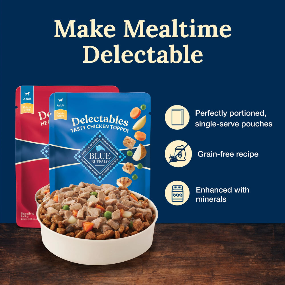 Blue Buffalo Délectables: ingrédients naturels et sans additifs artificiels.