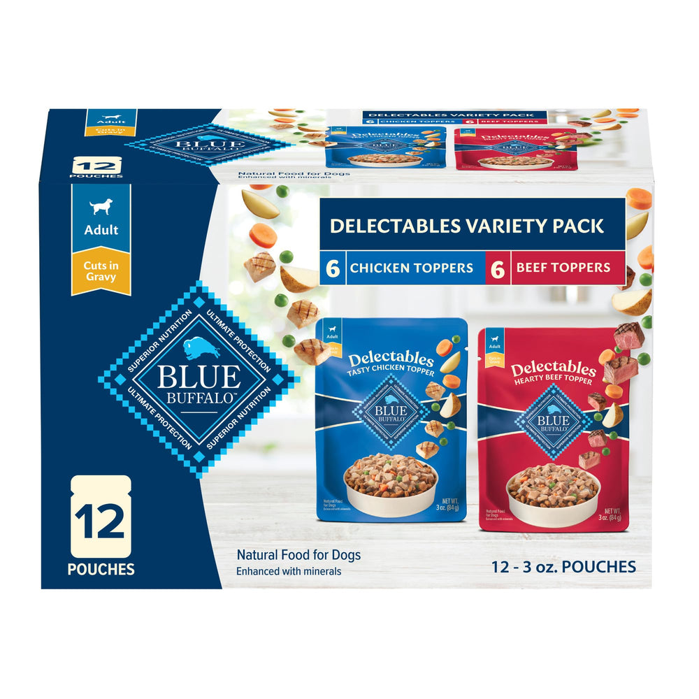Blue Buffalo Délectables: morceaux de poulet en sauce, parfait pour rehausser les croquettes.
