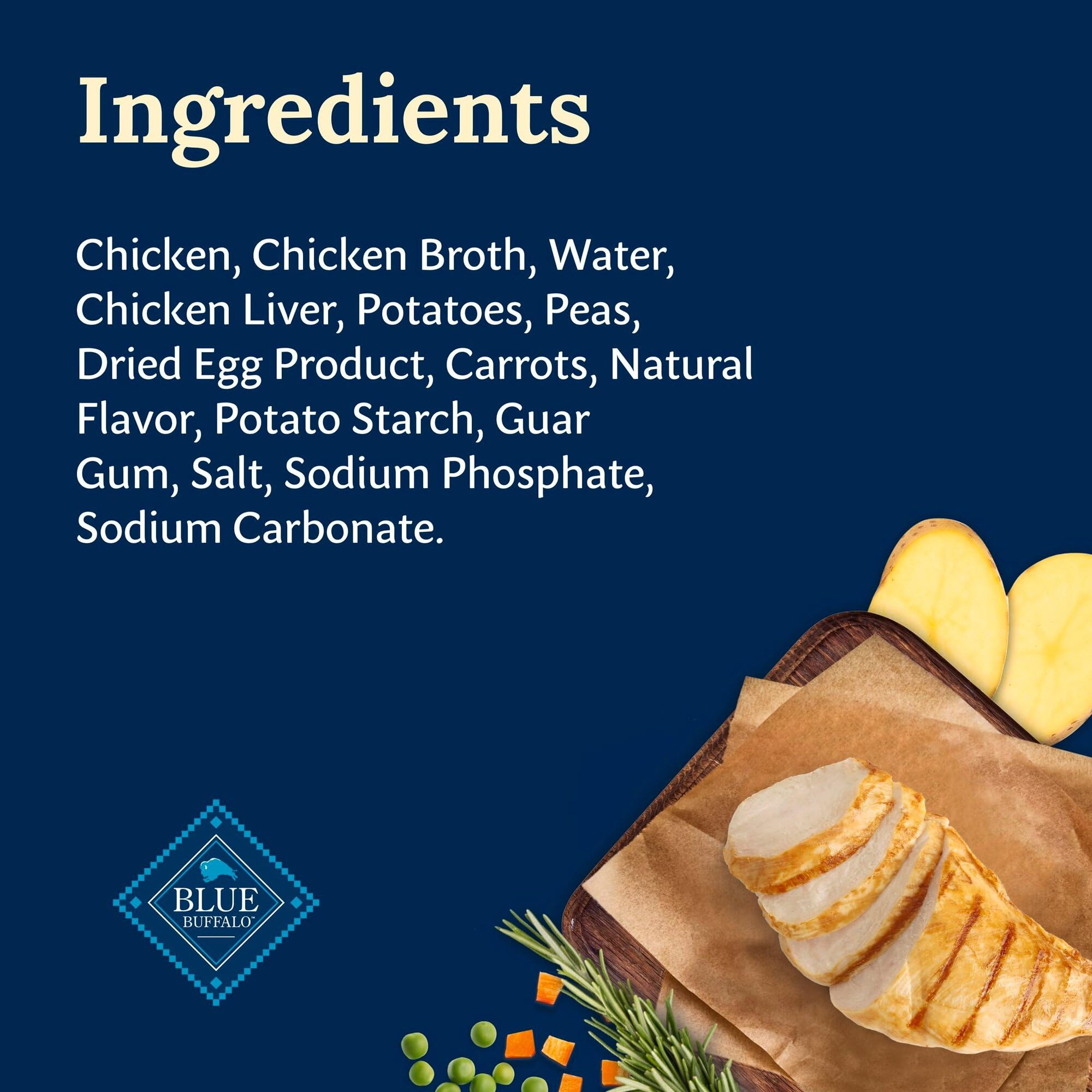 Blue Buffalo Delectables Toppers poulet en sauce sur croquettes.
