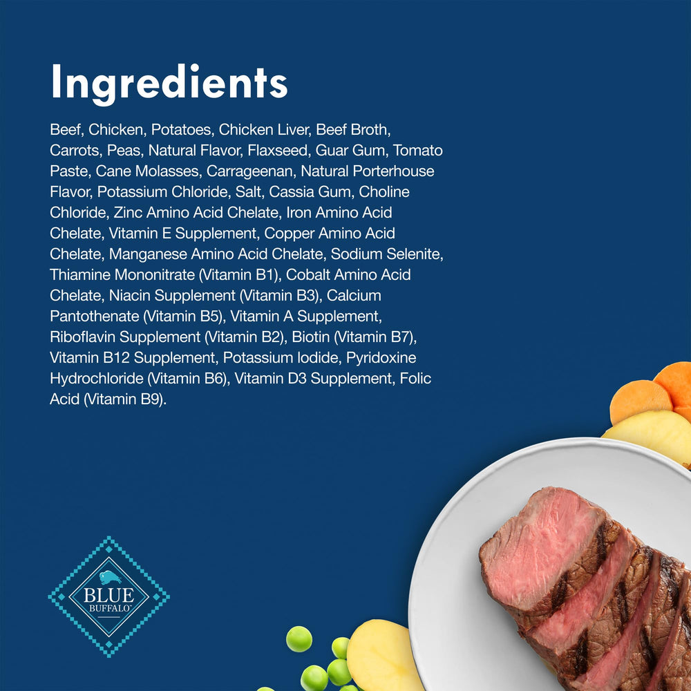 Blue Buffalo Delights – Paquet de 12 pots, pratique pour repas quotidiens.
