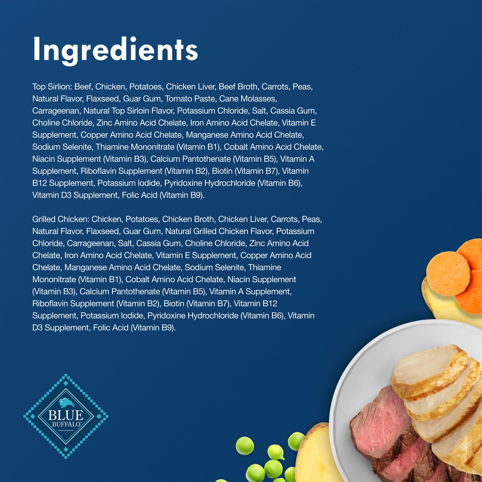 Blue Buffalo Delights sans sous-produits de volaille et sans additifs artificiels.
