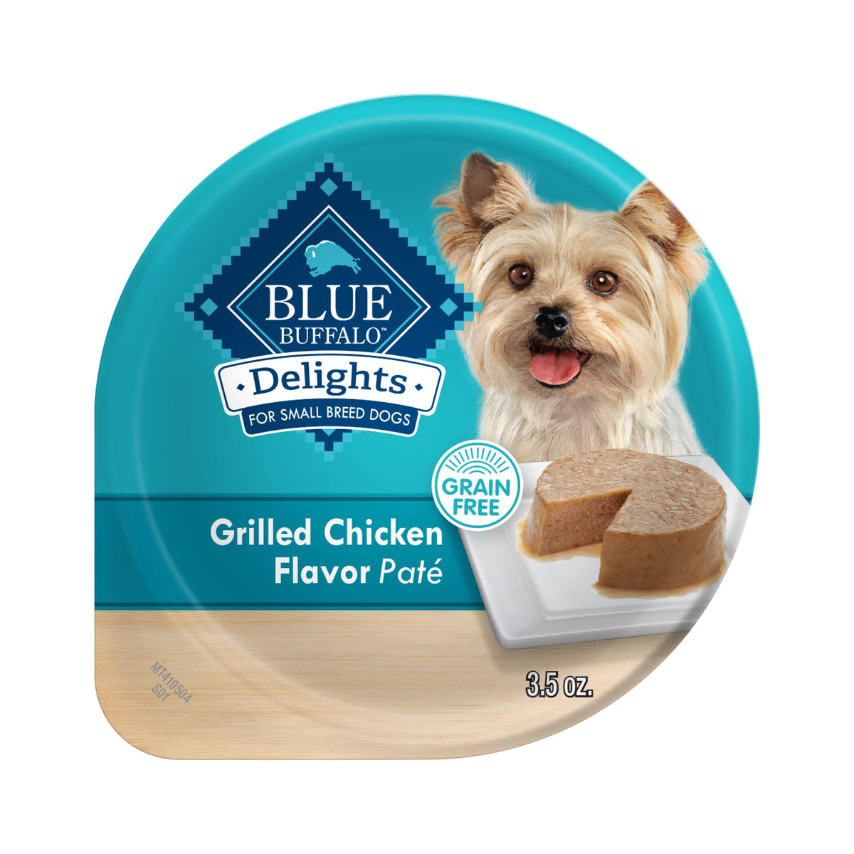 Blue Buffalo Delights, tasse pâté poulet grillé, repas pratique pour petites races