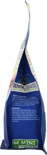 Blue Buffalo Dental Bones Mini – portion adaptée pour petits chiens, 5 à 15 lb.